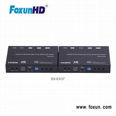 FOXUN  4K HDMI+USB KVM Extender over IP/Fiber