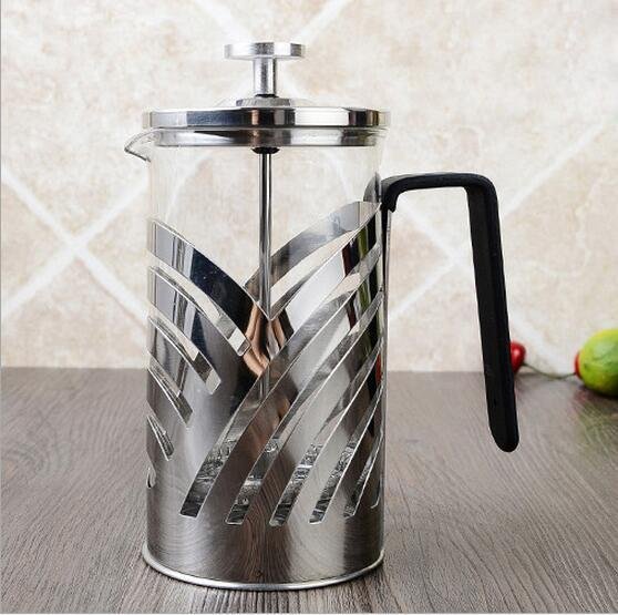 Double Wall Stainless Steel Coffee Press Palm Restaurant French Press Coffee Mak 2