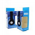 OEM blue color luxury packaging box with PVC window for earphone used 3