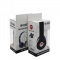 OEM blue color luxury packaging box with PVC window for earphone used 4