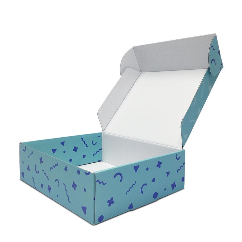 2018 Cute rigid corrugated blue color packaging box for kid bento box 4