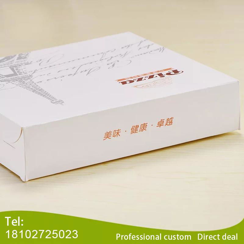 Factory directly square white pizza corrugated cardboard box 4