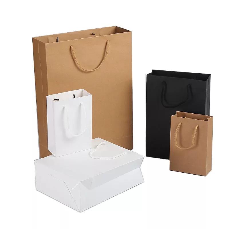 2018 high quality luxury paper packaging carring bag with handle