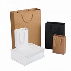 2018 high quality luxury paper packaging carring bag with handle