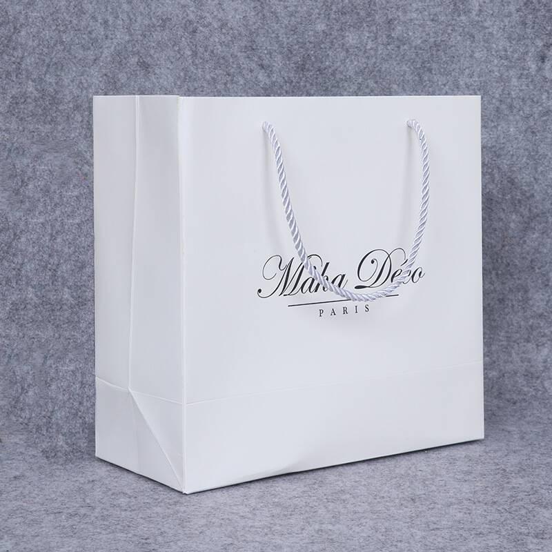 Custom cheap white gift luxury gift paper bag 4