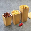 Natural brown eco craft food paper box for snack in good quality 2