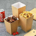 Natural brown eco craft food paper box for snack in good quality 4