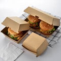Custom printed food packaging hamburger eco-friendly kraft paper box 2