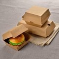 Custom printed food packaging hamburger eco-friendly kraft paper box 3
