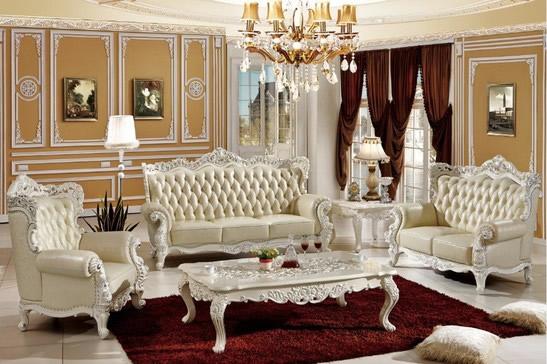 European-style fabric sofa combination living room simple European style 5