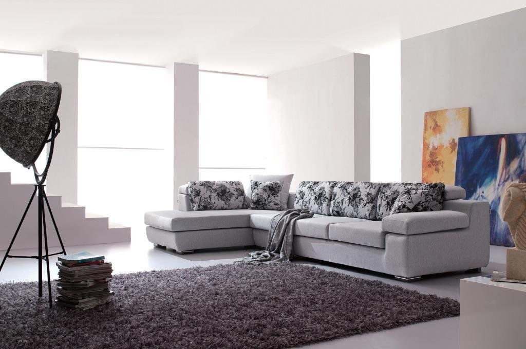 Simple modern fabric sofa small apartment living room furniture