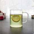 High Quality Fashion high borosilicate glass tea cups with handle 2