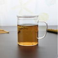 High Quality Fashion high borosilicate glass tea cups with handle 3