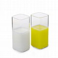 Comfortable High Quality Square cheap glass water cup 1