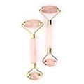 Natural Rose Crystal Quartz Stone Facial Pink Jade Roller Massager Tool 1