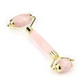 Natural Rose Crystal Quartz Stone Facial Pink Jade Roller Massager Tool 4