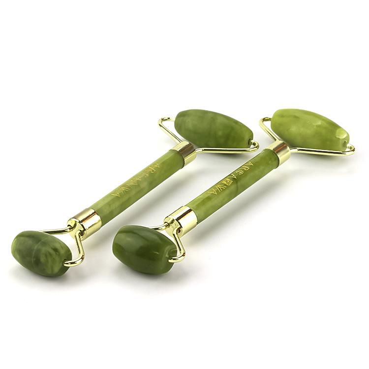 Natural Green Jade Facial Beauty Massager Tool Jade Roller Face Thin Massager