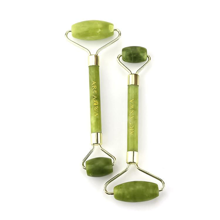 Natural Green Jade Facial Beauty Massager Tool Jade Roller Face Thin Massager 3