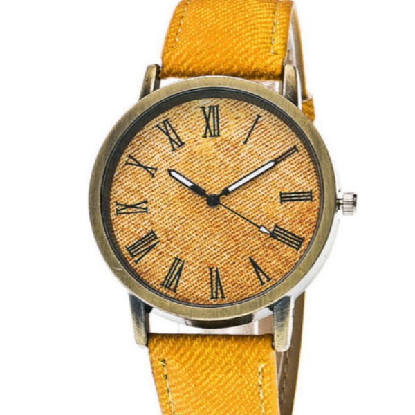 Special Colorful Dial Alloy Unisex Watch with Leather Strap 2