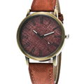 Special Colorful Dial Alloy Unisex Watch with Leather Strap 3