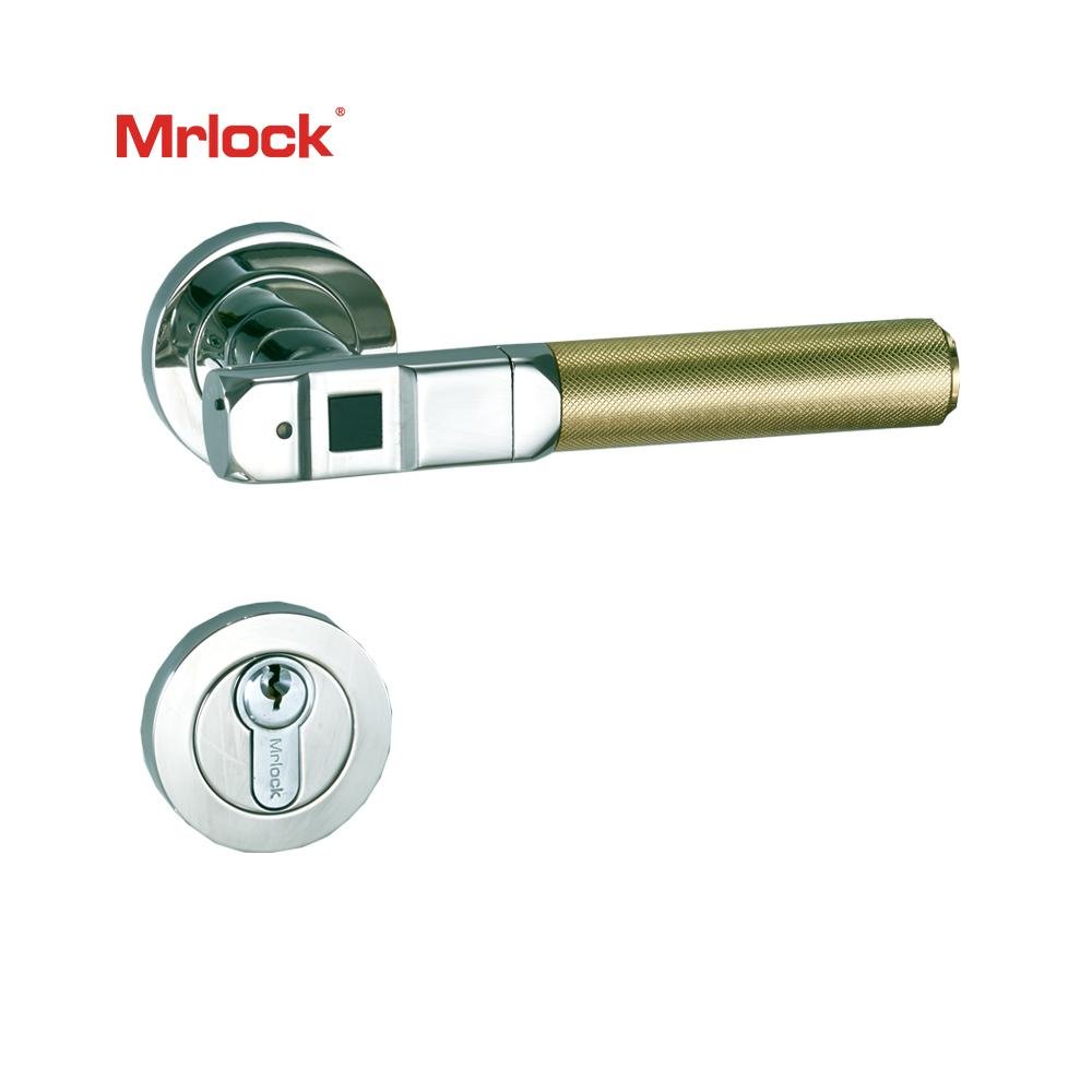 Mrlock Electronic Fingerprint Security wood Door Lock Key Entrance Handle 2