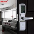 Mrlock high quality electronic Intelligent biometric fingerprint alarm door lock 2