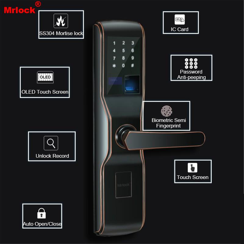 Mrlock high quality electronic Intelligent biometric fingerprint alarm