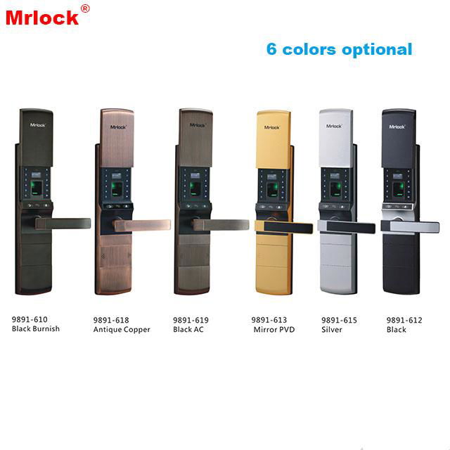 Zinc Alloy Smart high quality biometric electronic fingerprint door lock 5