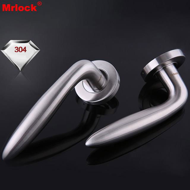 Mrlock stainless steel lock interior indoor solid handle bedroom door lever lock 3