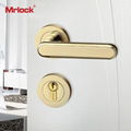 Mrlock interior indoor solid casting door lever handle lock 5