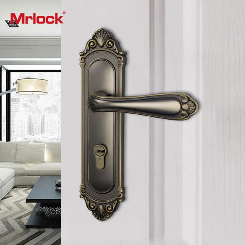 Mrlock Zink Alloy front storm door handle with lock 2