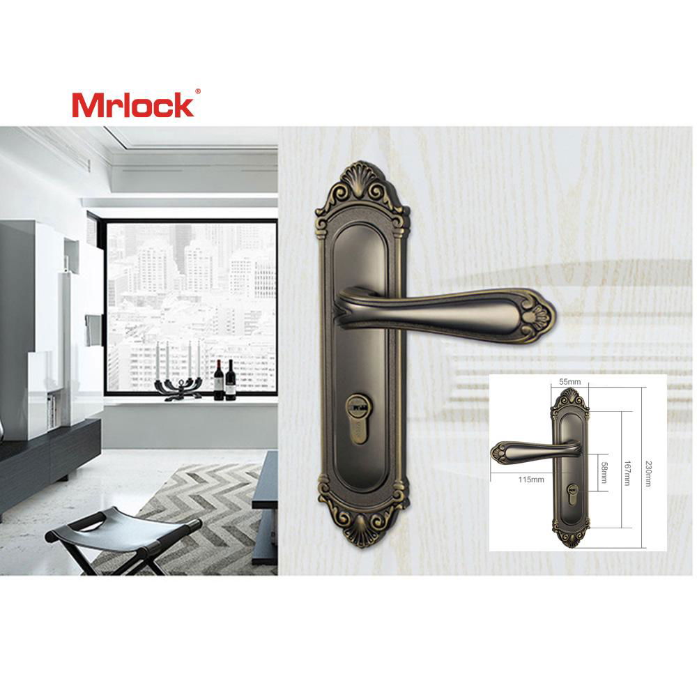Mrlock Zink Alloy front storm door handle with lock 4
