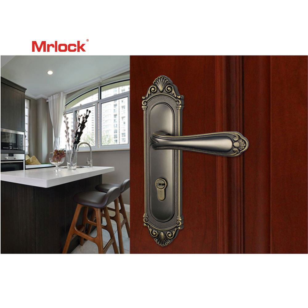 Mrlock Zink Alloy front storm door handle with lock 5