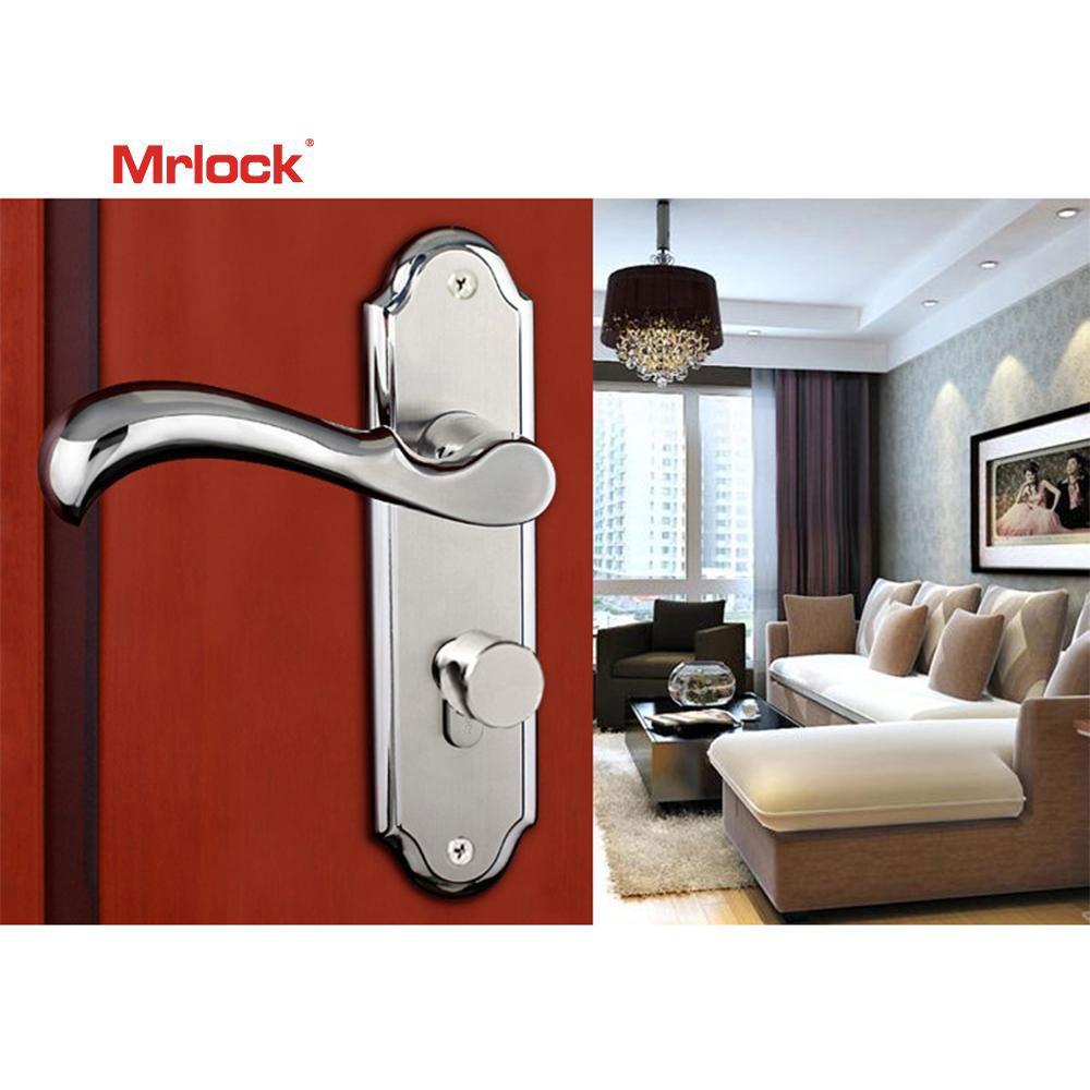 Mrlock popular design backplate stainless steel door lever handle 5