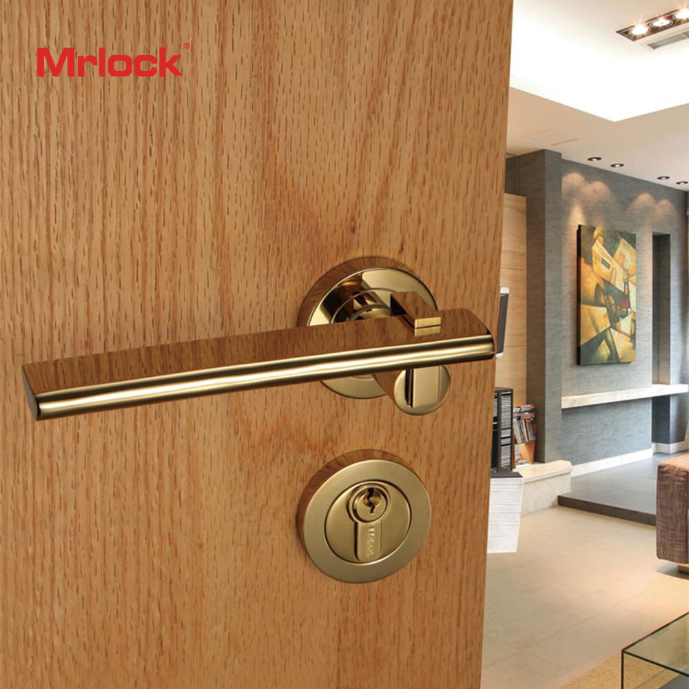 Mrlock stainless steel lock Wholesale interior indoor solid Lever Door handle  3