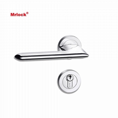 Mrlock solid door lever handle with lock