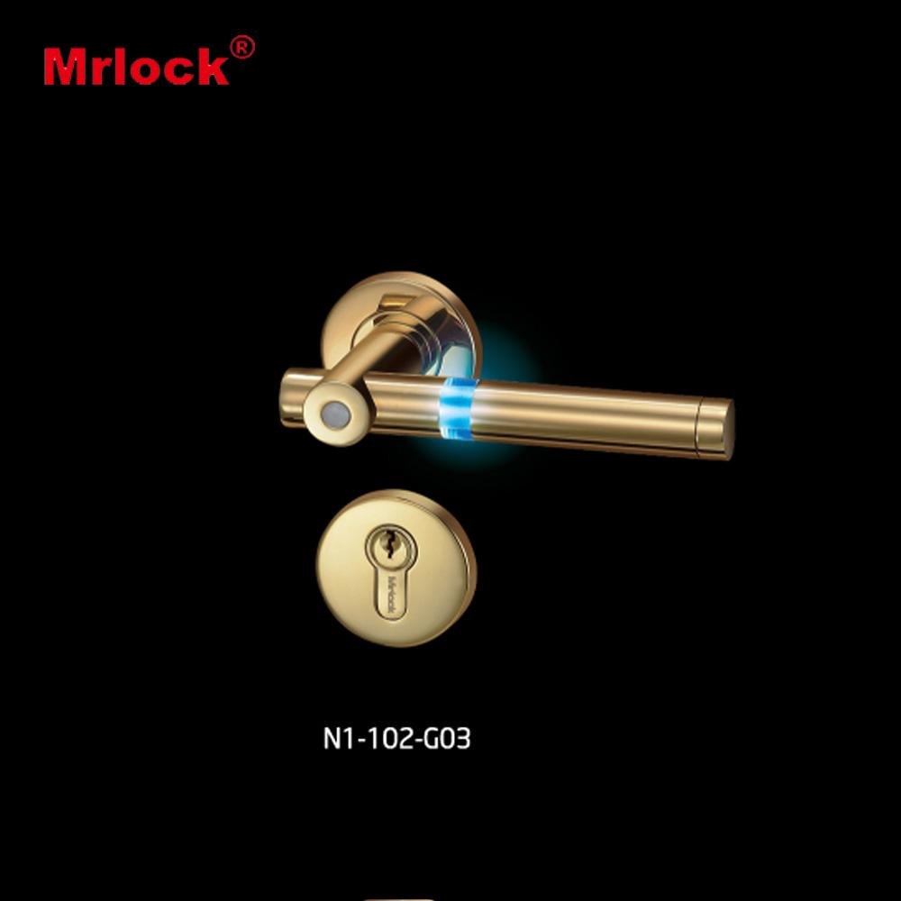 Visional shine door handle manual operation mortise lock 3