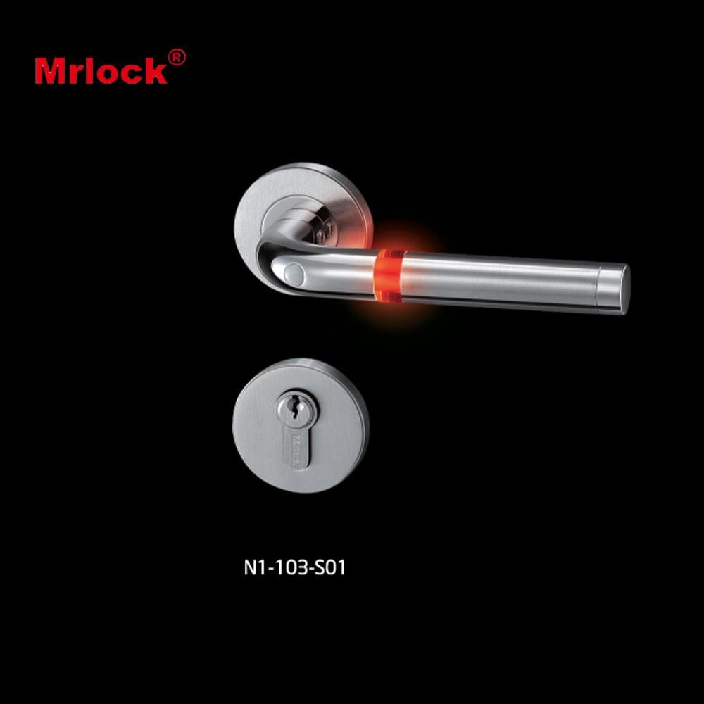 Stunning fashion electronic flash door lock handle 4