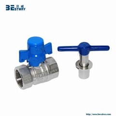 Water meter lockable T handle water valve