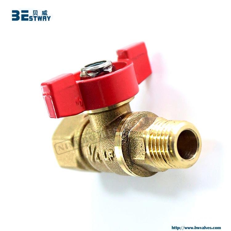lead free food grade mini brass ball valve 4