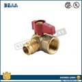 Brass 90 degree LPG gas ball valve 1
