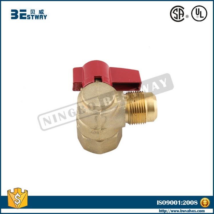 Brass 90 degree LPG gas ball valve 3