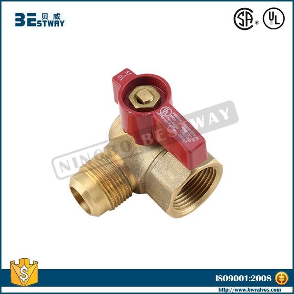 Brass 90 degree LPG gas ball valve 5
