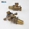 Water meter connection adjustable bronze inlet outlet nipple with ball valve 5