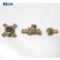 Water meter connection adjustable bronze inlet outlet nipple with ball valve 1