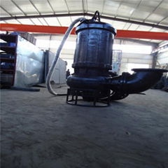 High-lift and large-flow wear-resistant submersible slurry pump