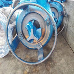 Vertical submerged stirring mud pump