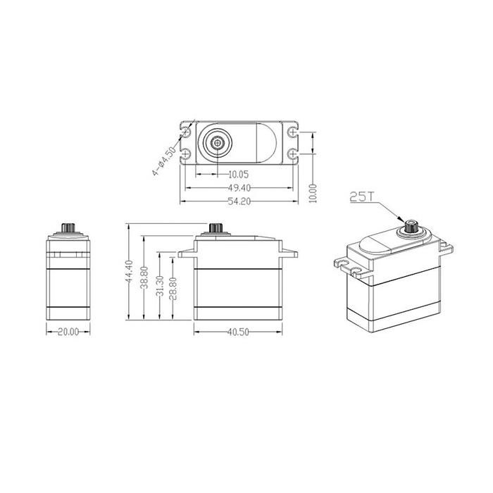 high speed full metal waterproof brushless robotics servo motor manufacturer 4