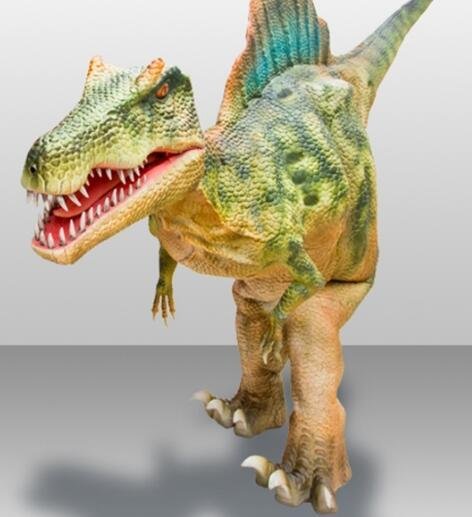Adult walking human-controlled dinosaur costume