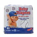 Disposable baby diaper with factory